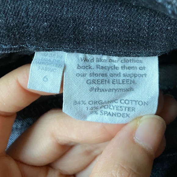 Eileen Fisher Dark Wash Straight Leg Jeans 6 - Picture 2 of 5